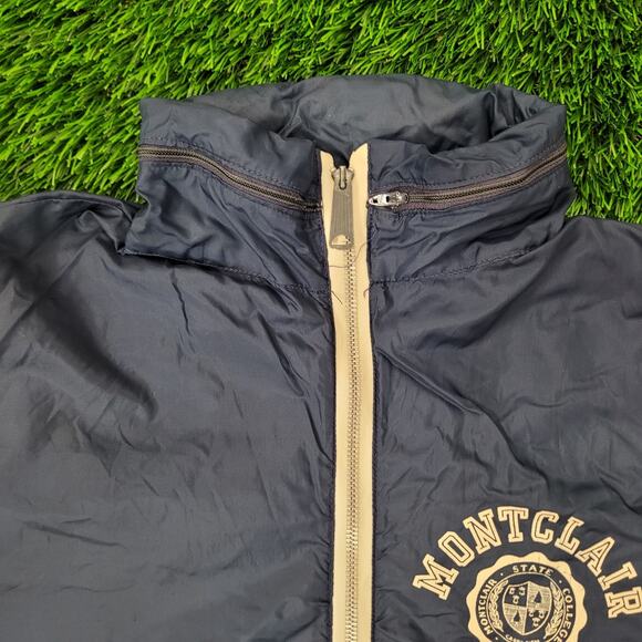 Vintage 50s Champion Montclair State College Jacket XL 25x26 Blue Windbreaker - Picture 9 of 16